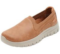 Skechers Garner - Newick 210803Moccasin pour Homme, Tricot microcuir châtaigne, 40 EU