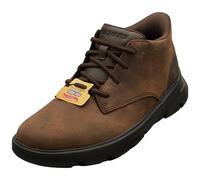 Skechers Homme Arch Fit Garza Ridley Bottine, Cocoa Leather/Synthetic, 46 EU