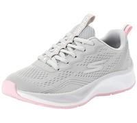 Skechers Girls Baskets, Chaussure Enfant, Grey Mesh/Pink Trim, 43 EU