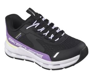 Skechers Girl's Glide-Step + Vista Sneaker, Noir, 9.5 UK Child