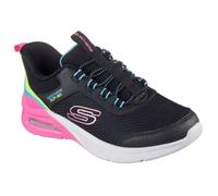 Skechers Girl's Microspec Max Color Trifecta Sneaker, Noir, 10.5 UK Child