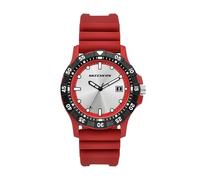 Skechers Glen Oaks SR5290 Montre à trois aiguilles en silicone Rouge