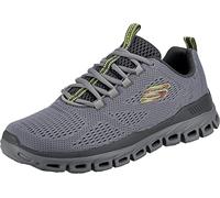 Skechers Glide-Step Fasten UP, Basket Homme, Gris, 46 EU