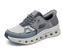 Skechers Glide-Step Pro Baskets à enfiler mains libres pour homme, Gris/anthracite, 41 EU