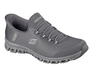 Skechers Glide-Step Resilience Baskets pour Femme, Char Charcoal, 37 EU | Décontracté, Slip-Ins, Glide-Step, mousse à mémoire de forme refroidie par air, lavable en machine, végétalien