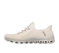 Skechers Glide-Step-Vibey Baskets à Enfiler Mains Libres pour Femme, Owgr=Blanc cassé/Vert, 37 EU