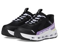 Skechers Glide-Step + Vista Lane Basket, Black Synthetic/Purple Trim, 31 EU