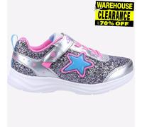 Skechers Glimmer Kicks Starlet Junior Filles Mode Paillettes Baskets Argent