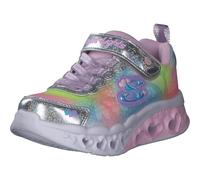 Skechers Glow-Brites Sneaker Child, Silver Synthetic Mesh, 35 EU