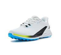Skechers GO Chaussures de Golf imperméables synthétiques à Lacets pour Homme Blanc/Bleu/Jaune, Pointure 40