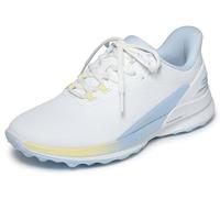 Skechers GO Chaussures de Golf synthétiques à Lacets pour Femme, Blanc/Bleu/Jaune, Pointure 39