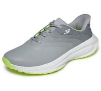 Skechers GO Chaussures de Golf synthétiques à Lacets pour Homme, Gris/Blanc/Vert Citron, Pointure 45
