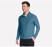 Skechers GO DRI All Day 1/4 Zip en Bleu Marine/Gris, Pointure Grand
