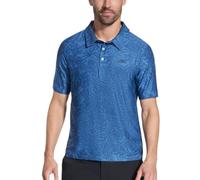 Skechers GO DRI All Day Polo en polyester pour homme Bleu, bleu, XL