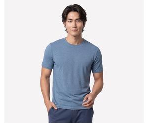 Skechers GO DRI All Day t-shirt en Bleu/Gris, Pointure Petit
