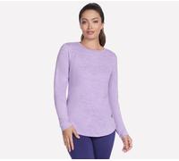 Skechers GO DRI Swift Long Sleeve Tunic Crew en Blanc/Violet Clair, Pointure Moyen