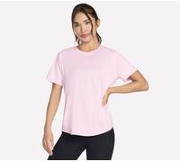 Skechers GO DRI Swift t-shirt en Blanc/Rose, Pointure Grand