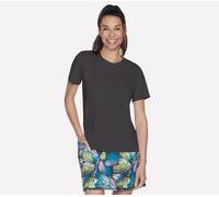 Skechers GO DRI Swift t-shirt en Noir/Gris Anthracite, Pointure Moyen