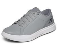 Skechers Go Golf Drive 6 Arch Chaussures de Golf sans Crampons en Cuir pour Homme Coupe décontractée, Gris, 40 EU
