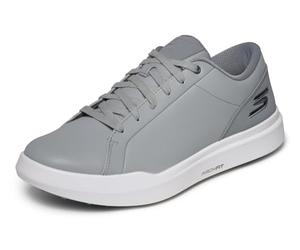 Skechers Go Golf Drive 6 Arch Chaussures de Golf sans Crampons en Cuir pour Homme Coupe décontractée, Gris, 41.5 EU