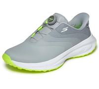 Skechers Homme Go Golf Mens Waterproof Synthetic Twist-Fit Dial Closure Spike Less Golf Shoe Slip-in ENTRAINEUSE, Gray Twist Fit Laces, 42.5 EU