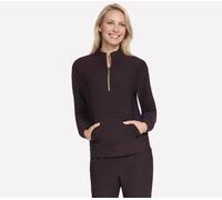 Skechers GO LUXE Rib 1/4 Zip en Brun, Pointure Moyen