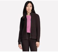 Skechers GO Luxe Rib Everyday Full Zip Veste en Chocolat/Noir, Pointure XL