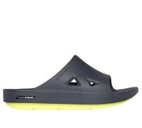 Skechers GO RECOVER Refresh Chaussures Moyen Width en Gris Anthracite/Vert, Pointure 45.5, Lavable en machine , Arch Fit, Hyper Burst