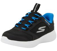 Skechers Go Run 400 V2 Turbo-briskSneaker pour garçon, Textile synthétique Noir avec Bordure Royale, 10.5 UK Child