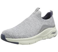 Skechers Go Run Consistent - Baskets de Tennis en Cuir pour Homme avec luftgekühltem SchaumstoffSneaker, Gris, 44 EU