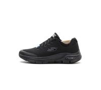 Skechers Go Run Consistent - Baskets de Tennis en Cuir pour Homme avec luftgekühltem SchaumstoffSneaker, Bordure synthétique Noire tricotée, 45.5 EU