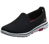Skechers Go Walk 5 Baskets Femme Black Textile/trim Hot Pink 38 EU