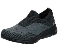Skechers Go Walk 5 Merrit Chaussures de randonnée en Tricot élastique pour Homme, Noir/Carbone, 44 EU