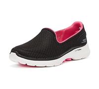 Skechers Go Walk 6 Big Splash Sneaker Femme, Noir/rose vif, 39 EU