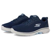 Skechers GO Walk 7 Clear Path pour Femme, Bordure Bleu Clair en Textile Bleu Marine, 43 EU