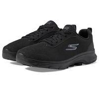 Skechers Femme Clear Path GO Walk 7 Clair Chemin, Bordure en Textile Noir, 38.5 EU