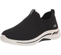 Skechers Femme GO Walk Arch FIT Iconic Sneaker, Black Textile/Trim, 39.5 EU