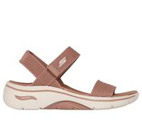 Skechers GO WALK Arch Fit 2.0 Sandal - Annie Shoes Moyen Width en Brun Clair, Pointure 38, Vegan, Lavable en machine