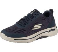 Skechers Baskets Go Walk Arch Fit Homme – Textile/Synthétique, Détails Dorés – Bleu foncé/Blanc – 45