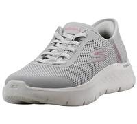 Skechers Go Walk Flex Hands Free Slip-ins - Grand Entry Baskets à enfiler sans les mains pour femme, gris/rose, 39 EU