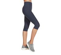 Skechers Go Walk High Waisted Capri Legging Joggings, Navy, Large Femme