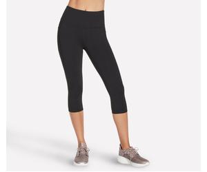 Skechers GO WALK High Waisted Pantacourt shorts en Noir, Pointure Grand