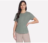 Skechers GO WALK Luxe Rib T-shirt en Taupe/Olive, Pointure Grand