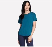 Skechers GO WALK Luxe Rib T-shirt en Teal, Pointure Moyen