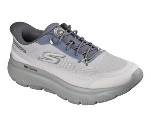 Skechers GO Walk Max Baskets rembourrées Hyper Burst Zoltar pour Homme, Textile/Bordure Anthracite Vert Citron, Pointure 40