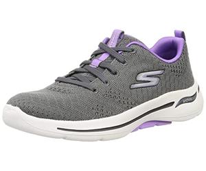 Skechers GO Walk Unify Baskets pour Femme en Gris Anthracite avec Ajustement de la voûte Plantaire - Chaussures de Sport décontractées pour Femme - Taille 40