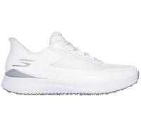 Skechers Golf Women's Flight Slip-in Spikeless Golf Shoe Sneaker, White Silver, 11