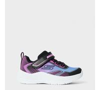 Skechers Garçon Fille Microspec Advance Oasis Point Basket, Black PU/Multi Textile, 26 EU