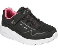 Skechers Garçon Fille Uno Lite Basket, Black Synthetic/Rose Gold Trim, 26 EU