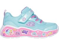 SKECHERS Baskets 'PLAY SCENE - FUN SQUAD' bleu clair / rose, Taille 25